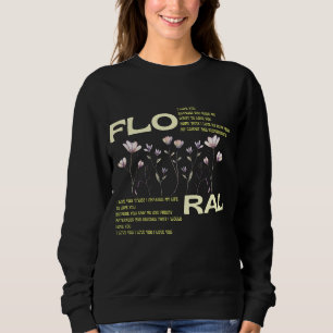 Camisa de Tipografia Estética Poema de Amor Floral