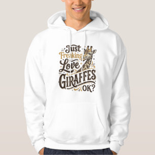 Camisa de Tipografia Vintage Amante de Girafa Engr
