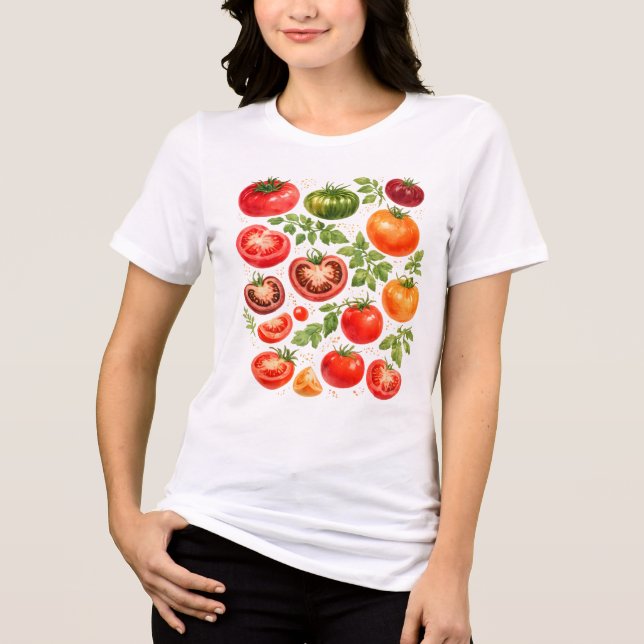 Camisa de Tomate, Camisa de Fruta, Camisa Botânica (Frente)