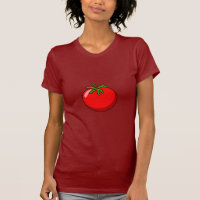 Camisa de tomate de desenho animado