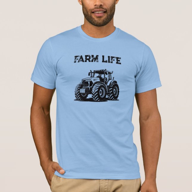 Camisa de Trator de Vida na Fazenda Rural Tee (Frente)