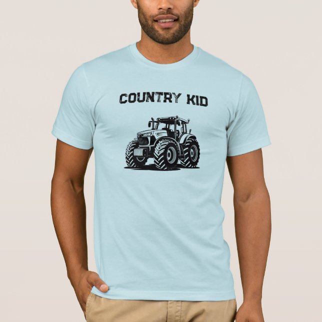 Camisa de Trator para Garoto do Campo Tee de Vida  (Frente)