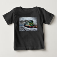 Camisa de Trem de Motor a Vapor Locomotiva Antiga