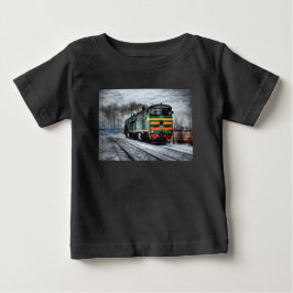 Camisa de Trem de Motor a Vapor Locomotiva Antiga