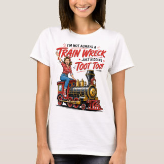 Camisa de Trem Engraçado Humor Ferrovia