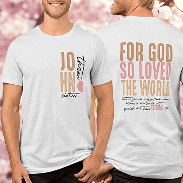 Camisa de três lâminas do John 3:16 Bíblia Verse (Criador carregado)