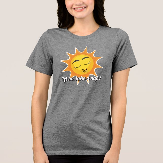 Camisa de três lâminas: tirar uma soneca (cinza) (Frente)