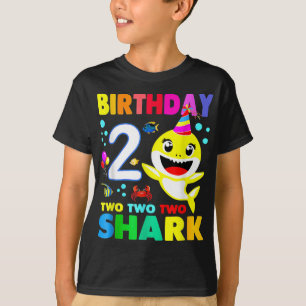 Camisa De Tubarão Para Crianças De Aniversário Com