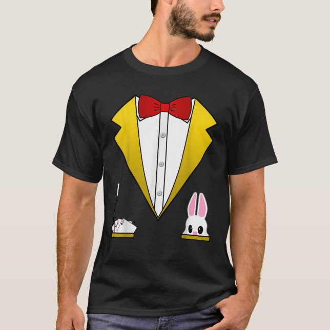 Camisa De Tuxedo Engraçada De Mágica Camisa De Cos (Frente)