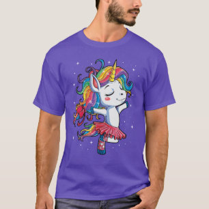 Camisa de Unicórnio Bailarina Meninas Bailado Arco
