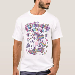 Camisa de Unicórnio de Skate Unicórnio Tipografia
