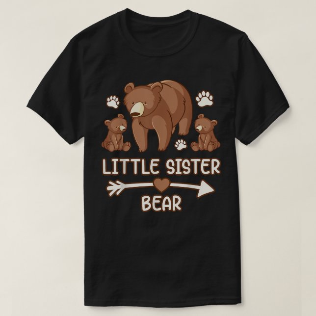 camisa de urso irmãzinha, urso irmãozinho com 2 fi (Frente do Design)