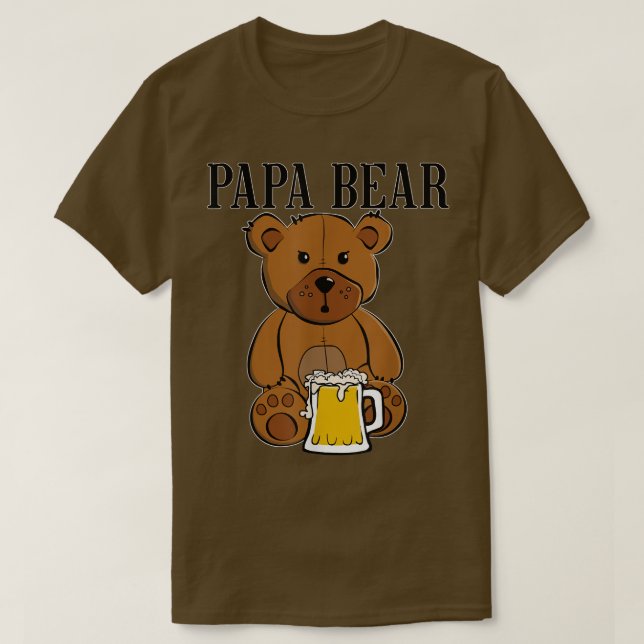 camisa de urso mama e papa camisa de urso pai (Frente do Design)
