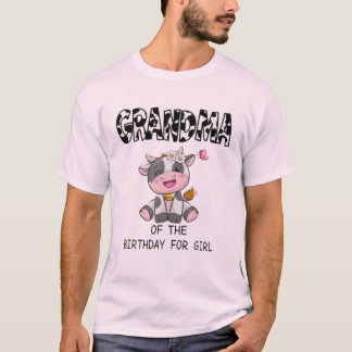 Camisa de vaca da fazenda da avó da garota de aniv