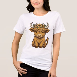 Camisa de Vaca das Terras Altas Arte de Bezerro de
