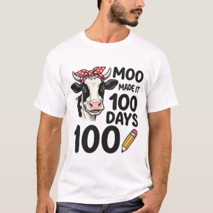 Camisa de Vaca de 100 Dias Desenho de Escola de Gr