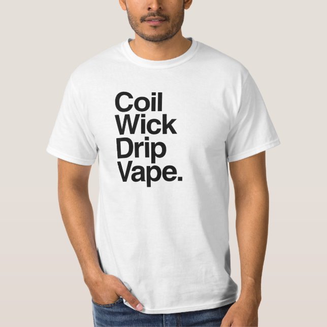 Camisa de Vape T do gotejamento do feltro de (Frente)