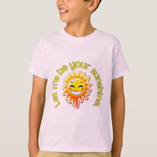 Camisa de verão Deixe-me ser seu sol com sol. (Frente)