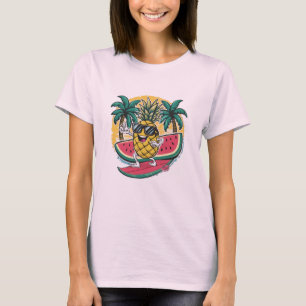 camisa de verão divertida, camiseta de fruta, cois