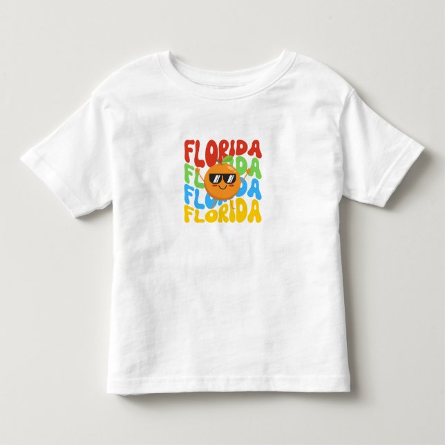 Camisa de Verão para crianças | Laranja da Flórida (Frente)