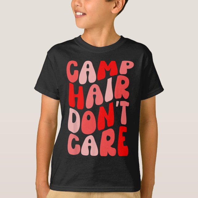 Camisa de verão para menina Cabelo de Acampamento  (Frente)