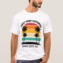 Camisa de Verão personalizada Palma de praia sunse