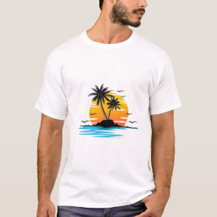 Camisa de Verão Tropical Sunset Island - Relaxamen