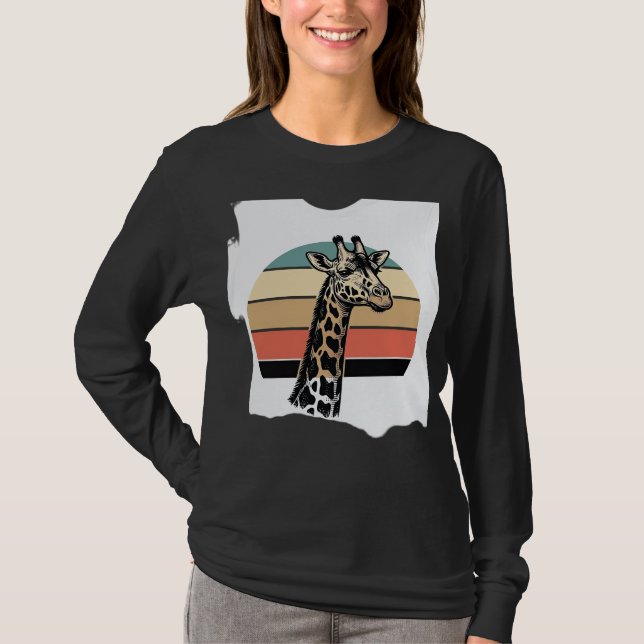 Camisa de vetor de design de safári de pôr do sol  (Frente)