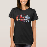 Camisa de Viagem com Paisagem Noturna Neon de Tóqu
