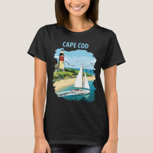 Camisa de Viagem de Iate da Lanterna de Cabo Cod