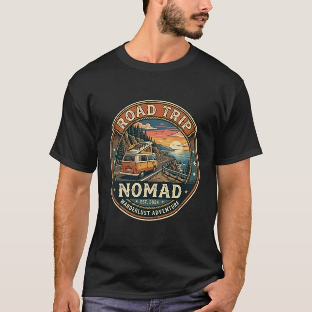 Camisa de Viagem Nômade Vida de Van (Frente)