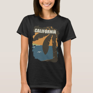 Camisa de Viagem Retro da Costa da Palmeira da Cal