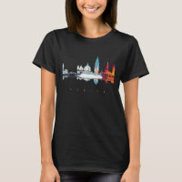 Camisa de Viagem Romântica de Gôndola Veneza Itáli