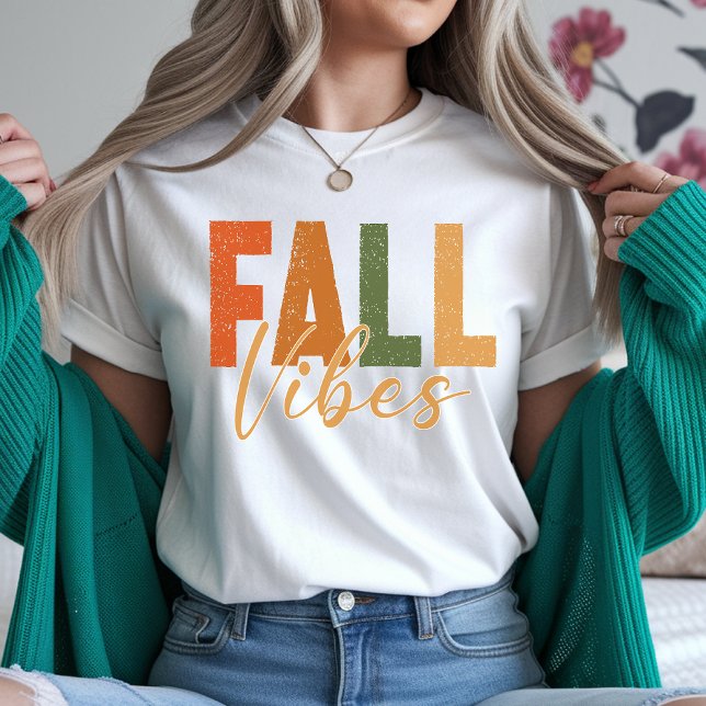 Camisa de Vibrações de Outono, Clima de Suéter da  (fall vibes shirt, fall vibes sweatshirt, autumn vibes shirt, autumn vibes sweatshirt for women,)
