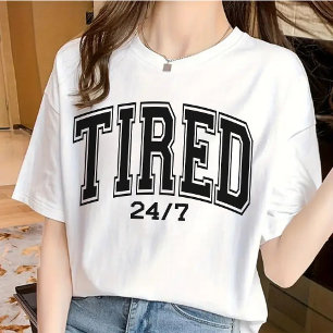 Camisa de vida da mãe cansada, camisa de faculdade