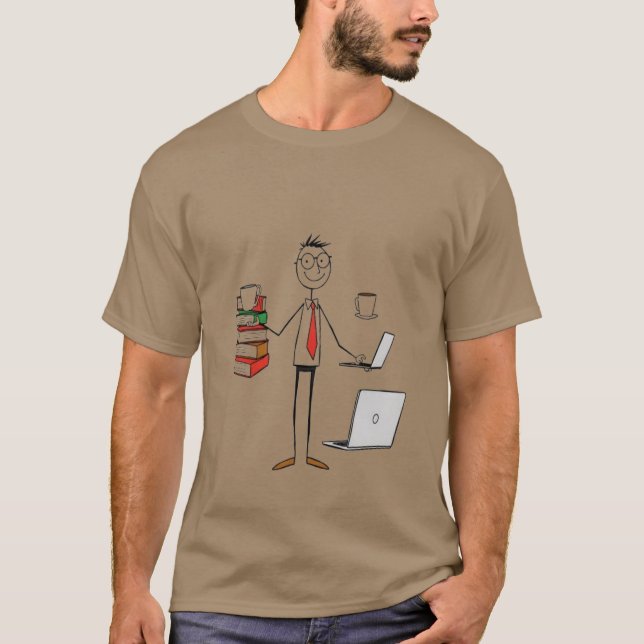 Camisa De Vida Do Professor Multitarefa - Livros,  (Frente)