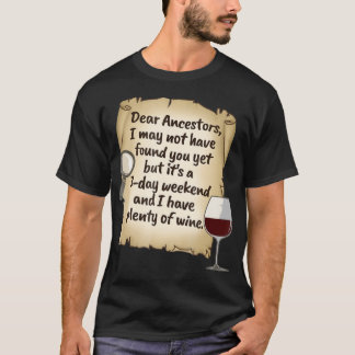 Camisa De Vinho Da Árvore Genealogica Ancestral An
