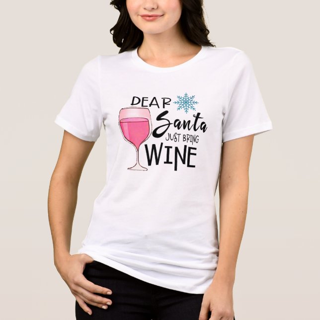 Camisa De Vinho De Papais noeis Engraçados - Camis (Frente)