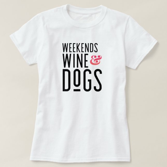 Camisa de vinho e cães (Frente do Design)