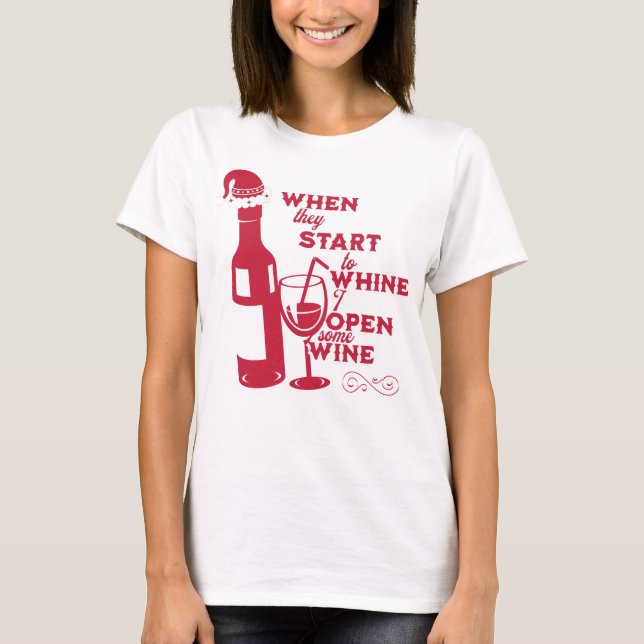 Camisa de vinho Feriado de Mãe Engraçado (Frente)