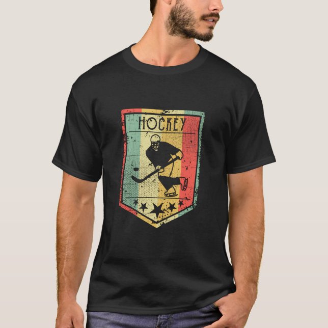 Camisa De Vintage Hockey Retro Long Sleeve (Frente)