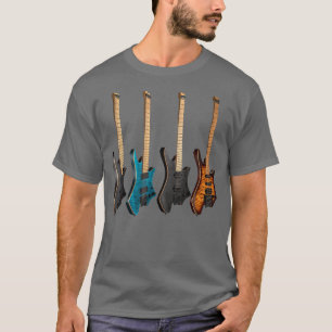 Camisa de violão, camisa de guitarra, camiseta de
