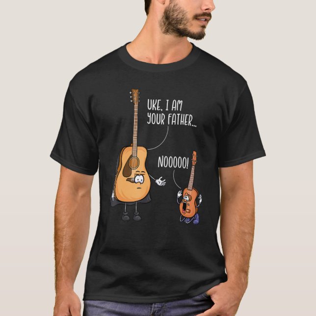 Camisa De Violão Engraçada, Camisa Ukelele, Como E (Frente)