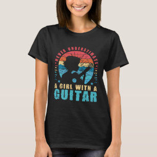 Camisa de Violão Nunca Subestime uma Menina
