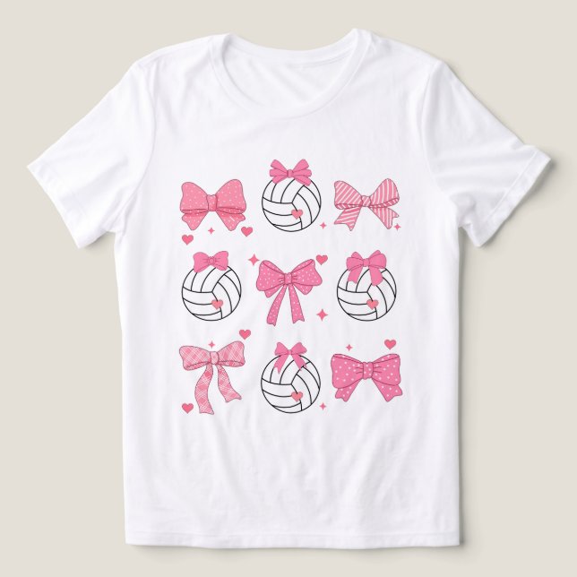 Camisa de Volei com Laço Distressed Coquette, Vole (Design frontal)