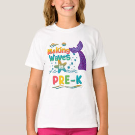 Camisa de volta à escola de sereia para pré-escola