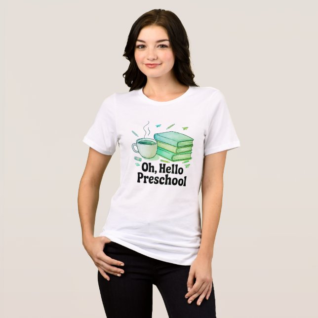 Camisa de volta das mulheres à pré-escola 2025 (Frente Completa)