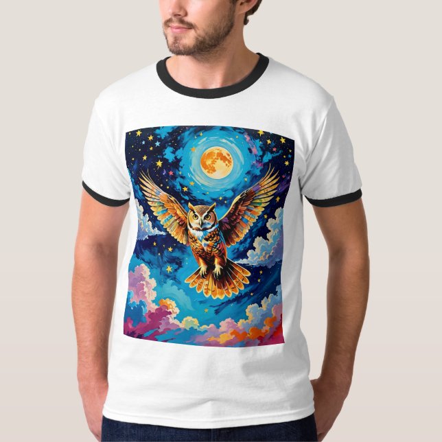 Camisa de Voo Celestial Colorida T (Frente)