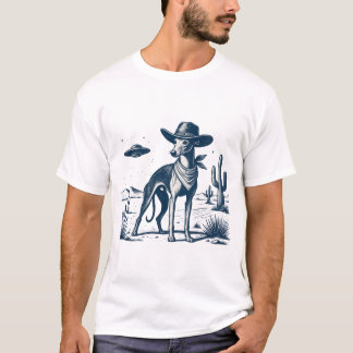 Camisa de Whippet Cowboy do Deserto Vintage UFO We