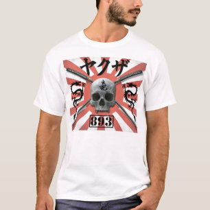 Camisa de Yakuza T da cor com backprint